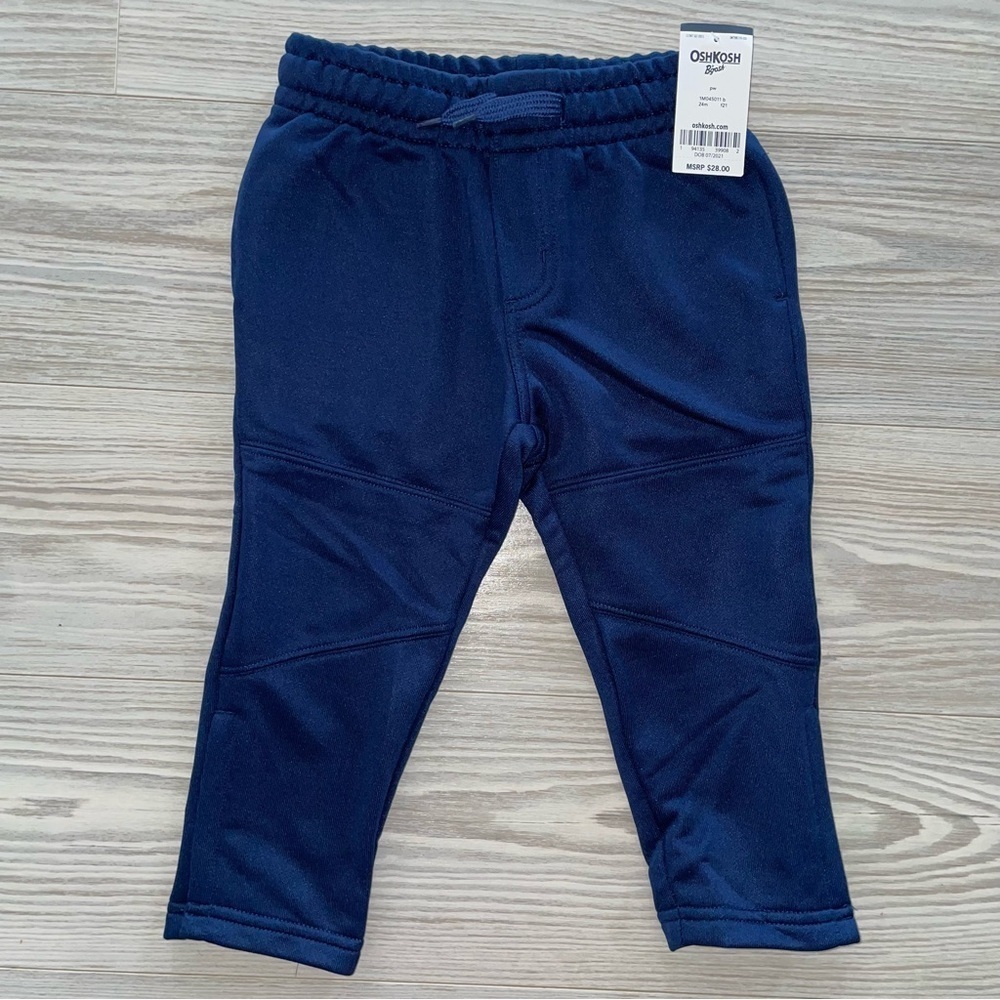 NEW 24 Months Oshkosh Baby Boys Jogger Pants w/ Ankle Zip NWT